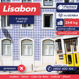 Lisabon avionom 4 noćenja, Portugalija SPECIJAL